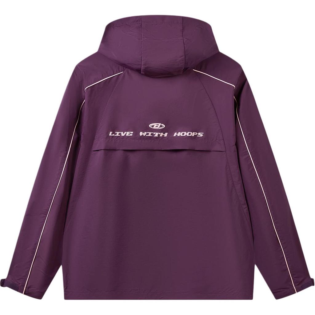 Мужские тренчи Li-Ning BADFIVE Мужские с капюшоном темно-сливового фиолетового цвета (Несъемный) Умеренный