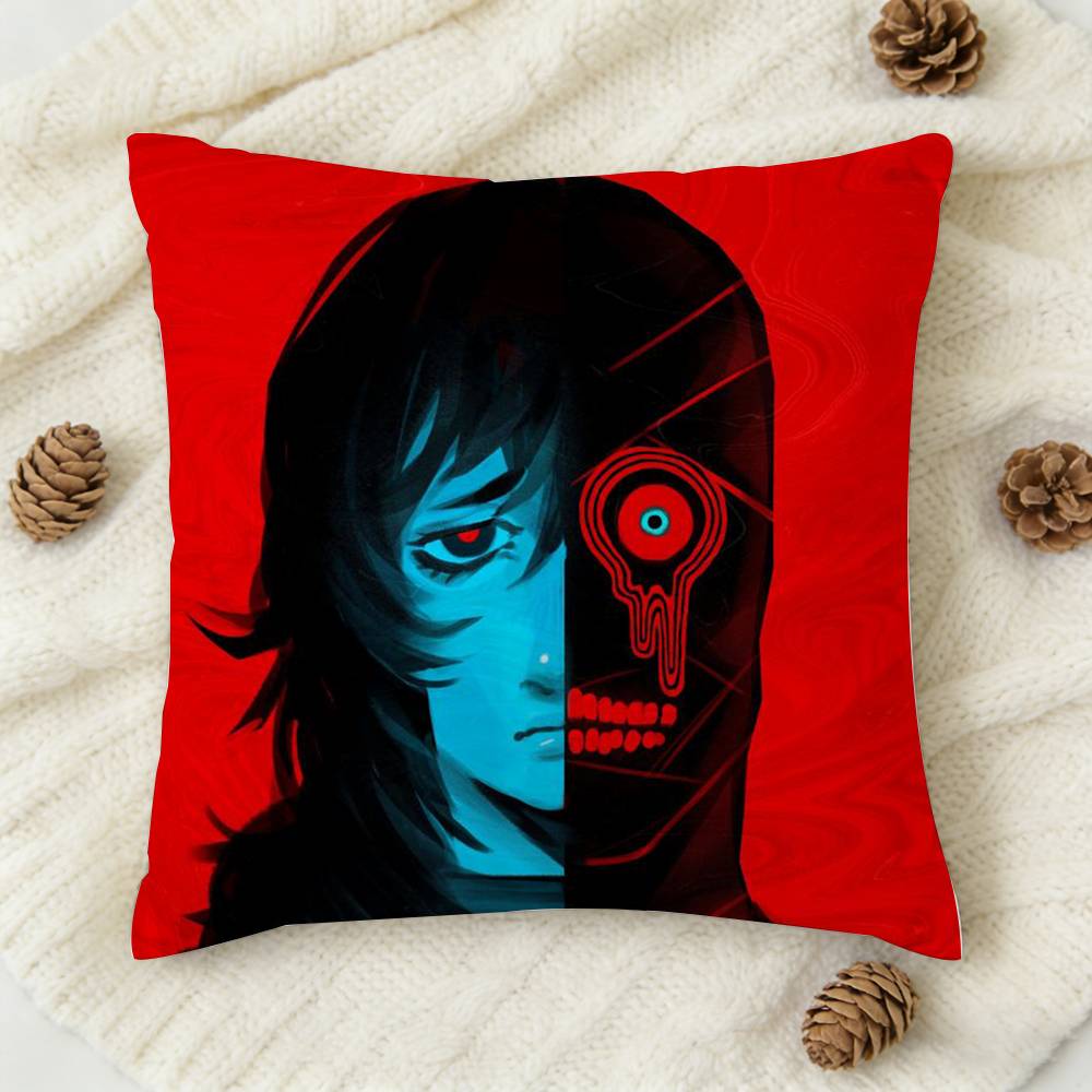 

MMouthwashing Horro Game Doublesided Printed Square Decorative Cushion Cover for Sofa Living Room Home Decor 30x30 cm