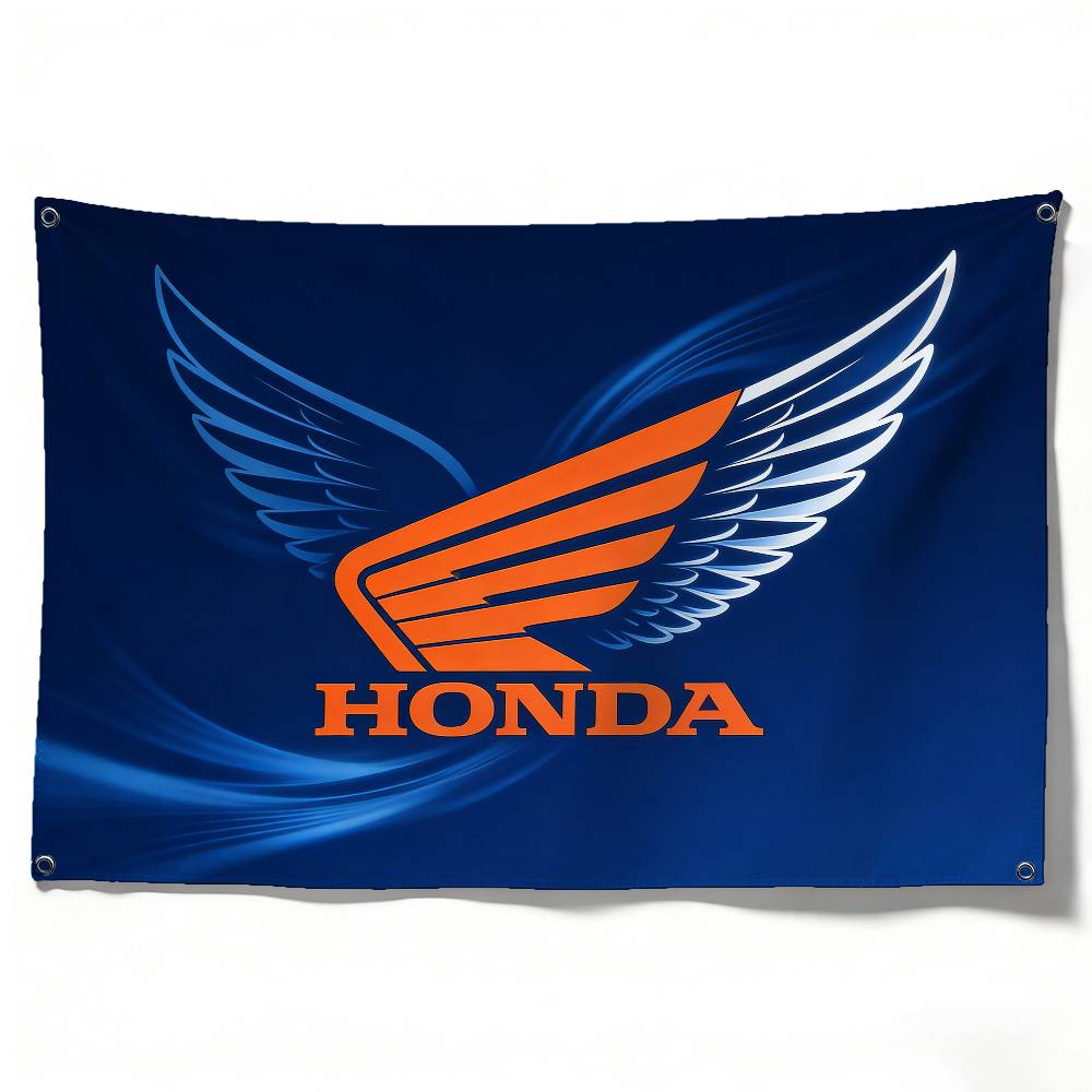 

Motorcycle For HONDA Flag 120g Polyester Sublimation Print Durable Hanging Banner Home Decor Gift 50x70cm