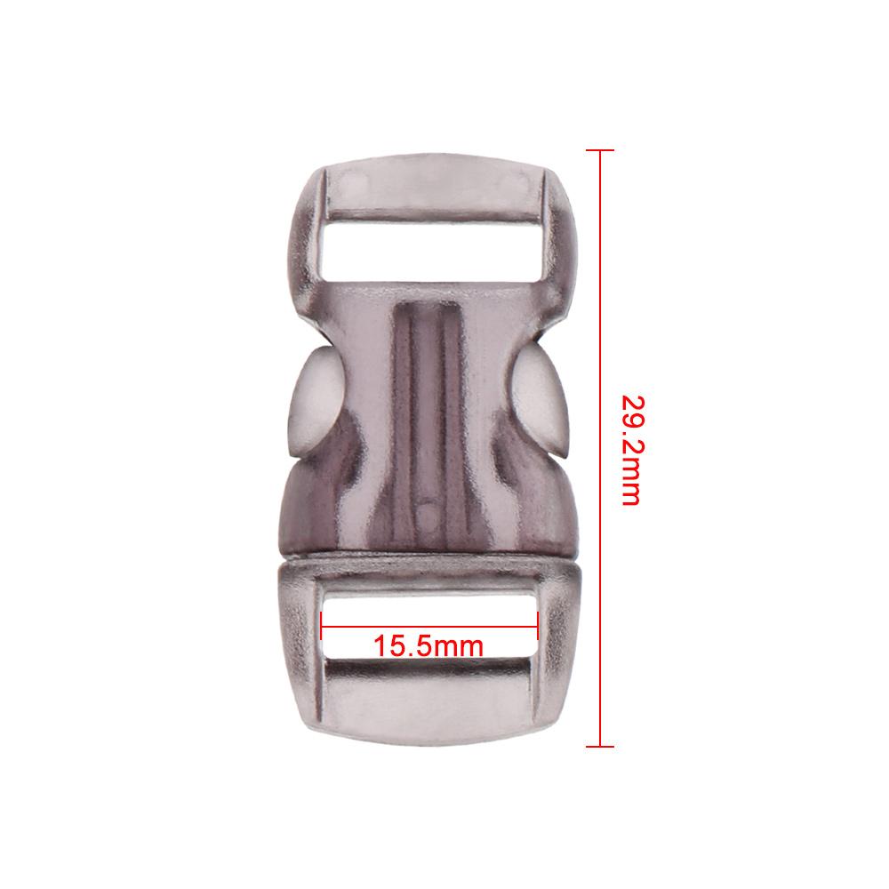 Plastic 3/8" 10mm Curved Side Release Buckle Webbing Outdoor Tool Camp Bag Parts Dog Collar Strap
