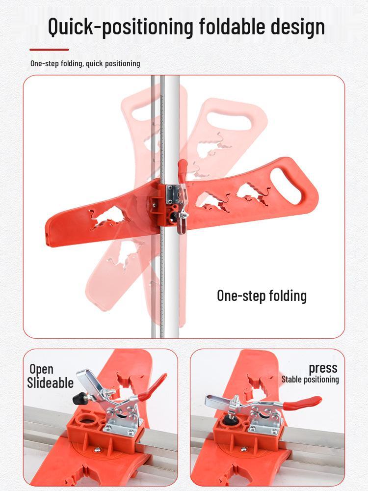 Multi-Functional Gypsum Board Cutter with Folding Handle and Dust-Free Stainless Steel Blade