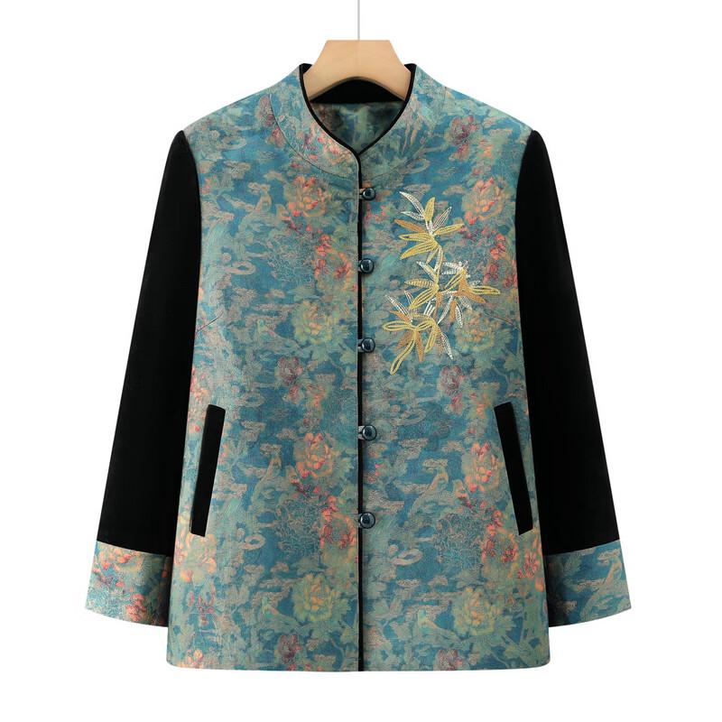 Festive Chinese Style Spring Jacket for Elderly Women