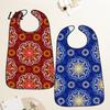 Stylish Senior Clothing Protector Adult Bib, Waterproof Easy Clean Feeding with Floral Elderly Mealtime Bib Printed, Protector, for Seniors Dining Aid