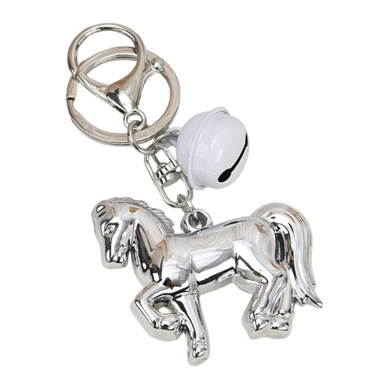 Exquisite 3D Horse Keychain Crafted from Sturdy Acrylic with Lifelike Details for Bag Decors Key Holder Lightweight Portable Gift