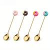 4PCS Stainless Steel Creative Candy Donut Dessert Fork Coffee Spoon Stirring Spoon Cartoon Creative Fork