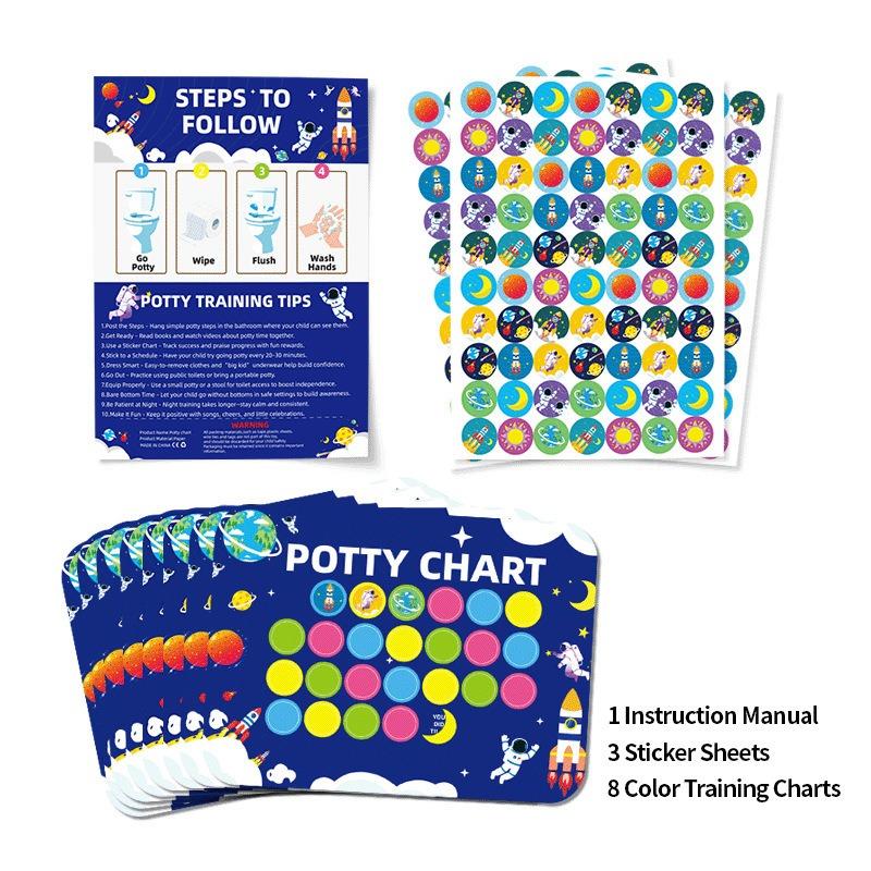 Kids Potty Training Reward Sticker Chart For Boys And Girls Habit Cultivation