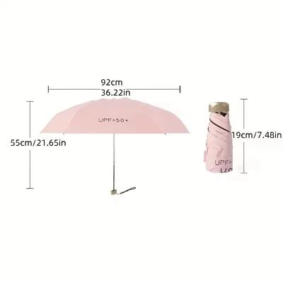 Mini-zonneparaplu Kleine zak Regenparaplu Vinyl Opvouwbare paraplu UV Ultraviolet Bescherming Zonnescherm Zakparasol Capsule