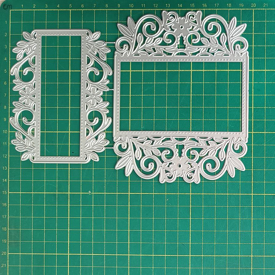 6089 Rectangular Lace Frame Metal Carbon Steel Die-Cutting Mold for DIY Projects