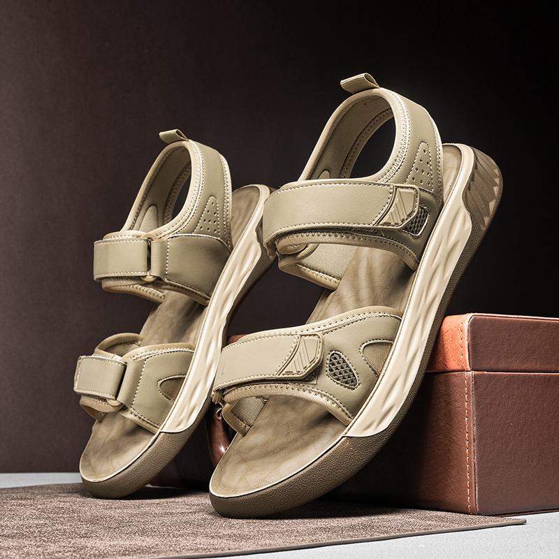 Fashion Sandals Men Summer Soft Sole Casual Roman Sandals Mens Shoes Trend Stylish Gladiator Men Platform Outdoor Beach Sandalias