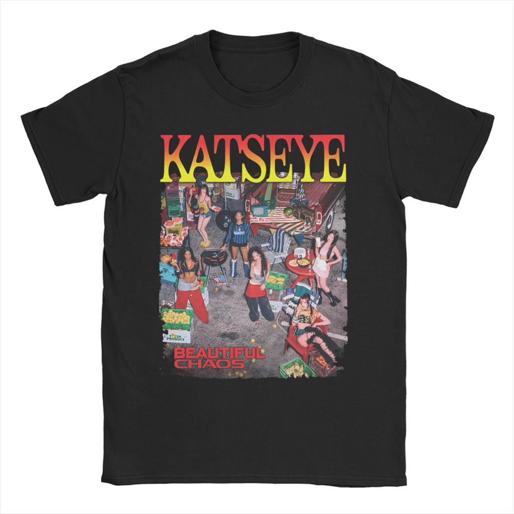 Damska Koszulka Megan Katseye Gnarly Miękka Jest Silna Ubrania z Albumu Krótki Rękaw Okrągły Dekolt T-shirt Koszulki 2026 Nowość