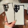 Luxury Shockproof Plating Clear Case For Samsung Galaxy S25 Edge S24 Ultra S23 FE S22 Plus S21 S20 Hard Acrylic Hybrid Cover