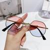 Vintage Polygon Sunglasses Women Brand Fashion Small Frame Sun Glasses Female Metal Gradient Retro  Feminino
