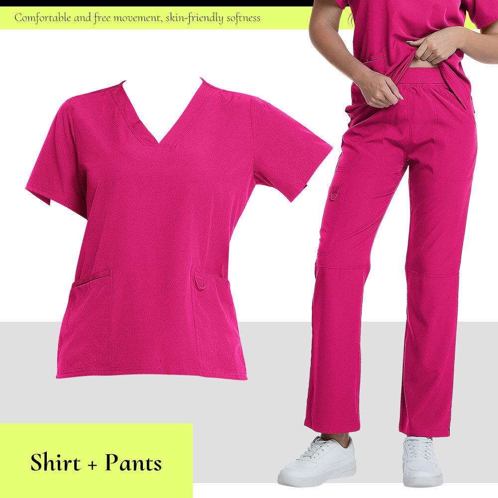Short Sleeve Nurse Uniform Set for Spa, Salon, and Medical Staff - Available In Five Colors