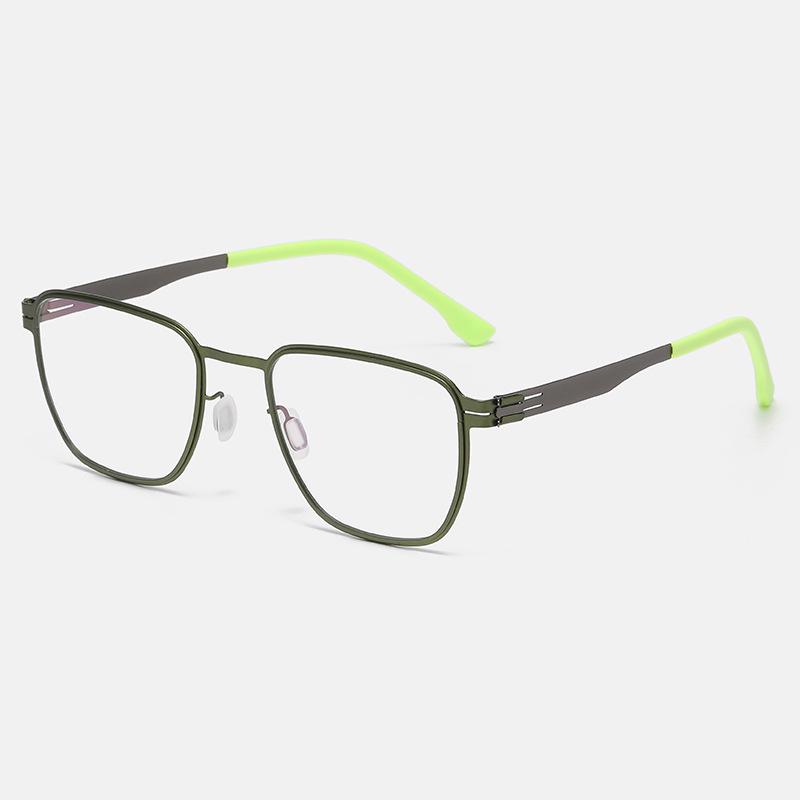 Stylish Large Frame Metal Glasses for Men