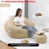 Large Seat Bean Bag Comfortable Lazy Sofa Chair Linen Lounger Couch Tatami Gift