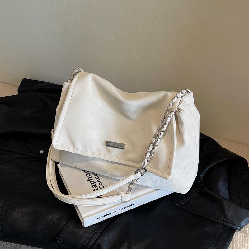 

Нишевая дизайнерская сумка на цепочке высокого класса, новая сумка-тоут 2024 года, женская сумка-мессенджер большой вместимости для поездок на работу белый