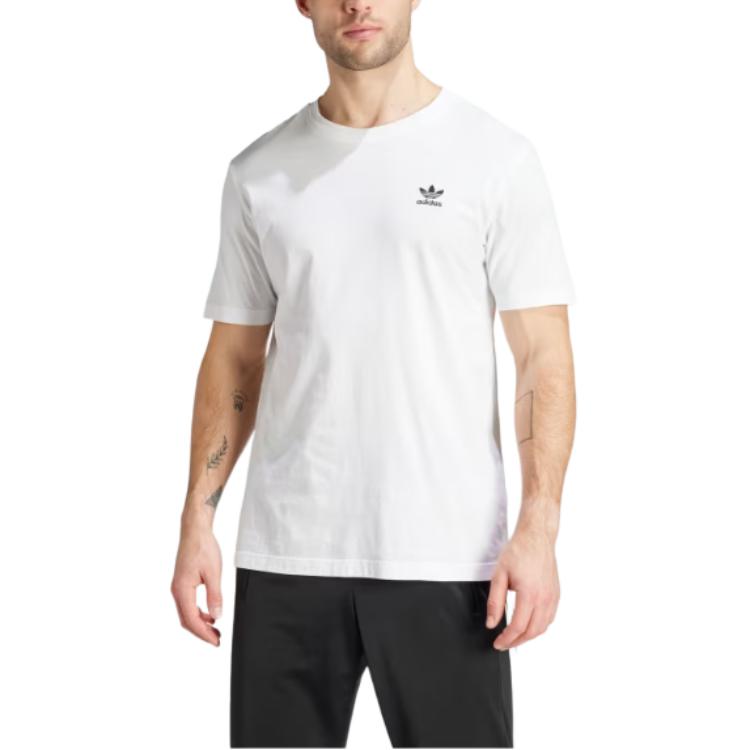 adidas Originals X Essential Co-Branded Logo Print Crew Neck Short Sleeve T-Shirt Men Tops White IR9691