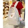Fashionable Large Capacity Korean Style Backpack Waterproof Nylon School Bag For Men And Women