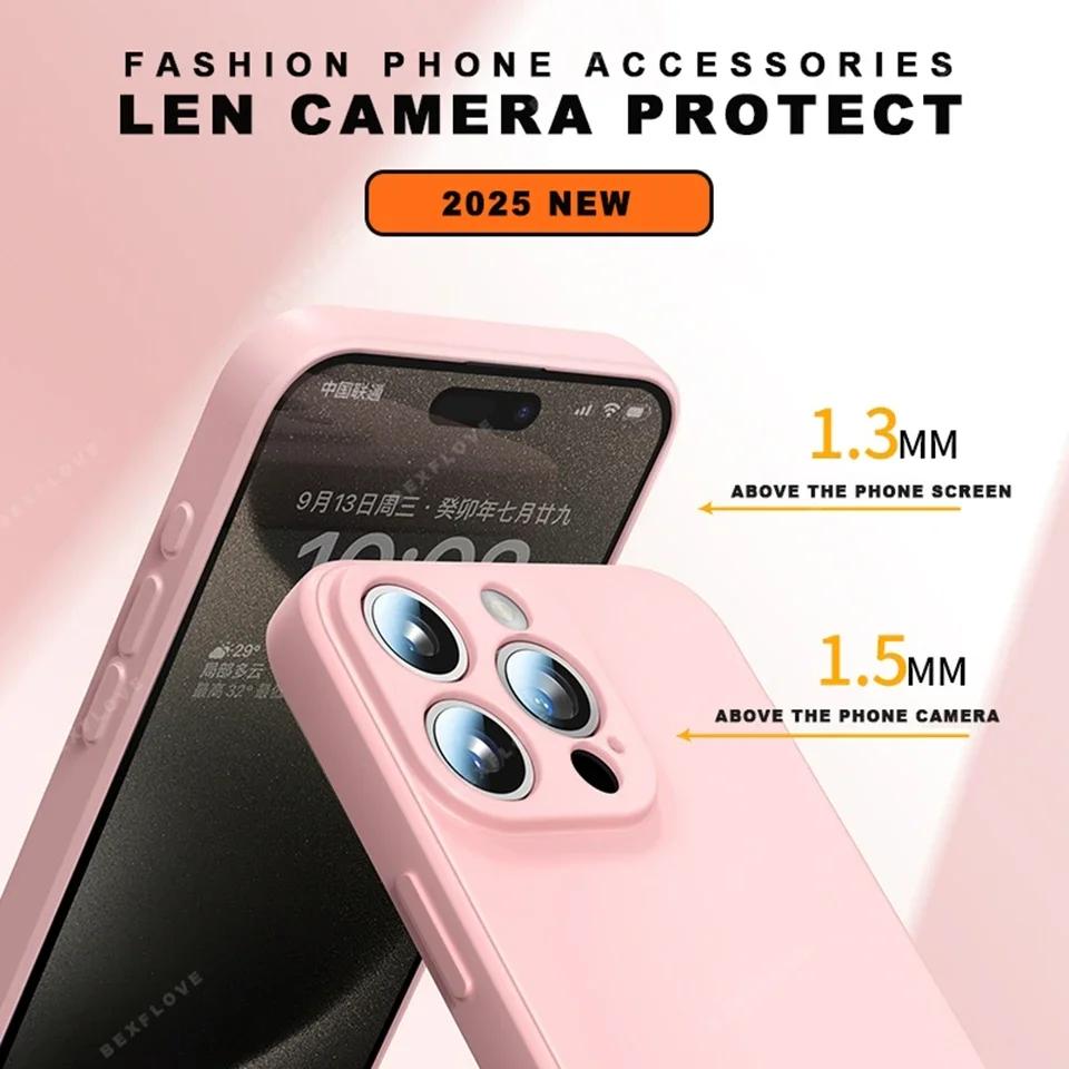 Phone Lanyard Case For For Iphone 16E 16 14 1 Plus 12 13 Mini 11 16 Pro X XR XS Max SE Liquid Silicone Strap Protector Soft Cover