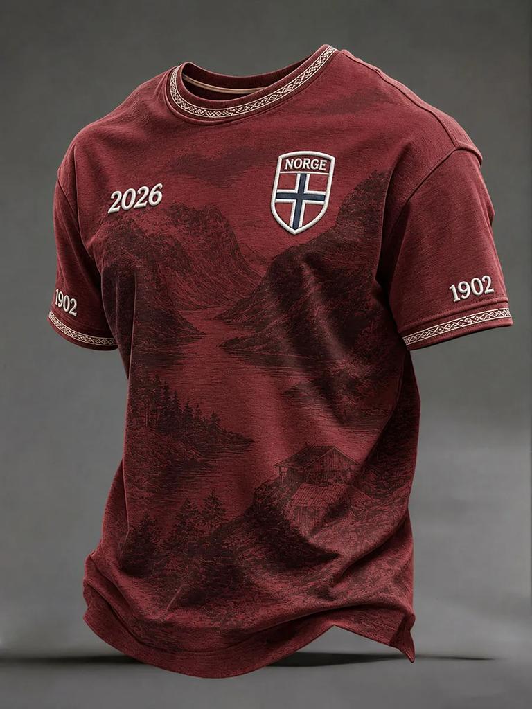 T-shirt Grafica Drago Vichingo Norvegese Uomo Donna Stampa 3D Stile Nordico Casual Sportiva Manica Corta Asciugatura Rapida Top Estivo