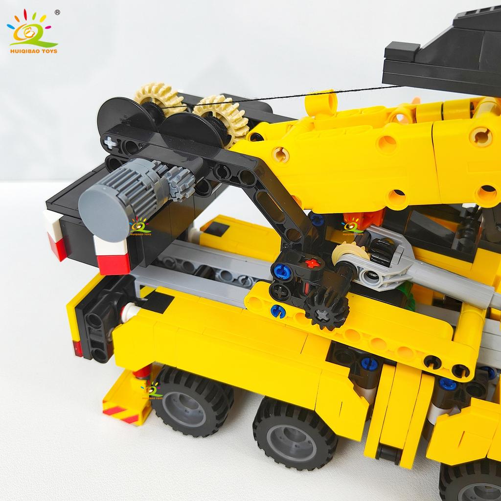 Non-Toxic Moc Engineering Truck Building Blocks Technical Excavator Crane Vehicle Car Bricks City Construction Toys For Children