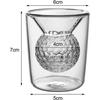 Golf Whiskey Glass, Golf Whiskey Glasses For Men, Golf Gifts For Mens Golfers, Whiskey Glass With Golf Ball Shape Embedded