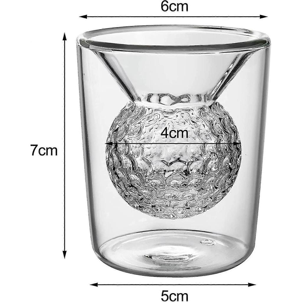 Golf Whiskey Glass, Golf Whiskey Glasses For Men, Golf Gifts For Mens Golfers, Whiskey Glass With Golf Ball Shape Embedded