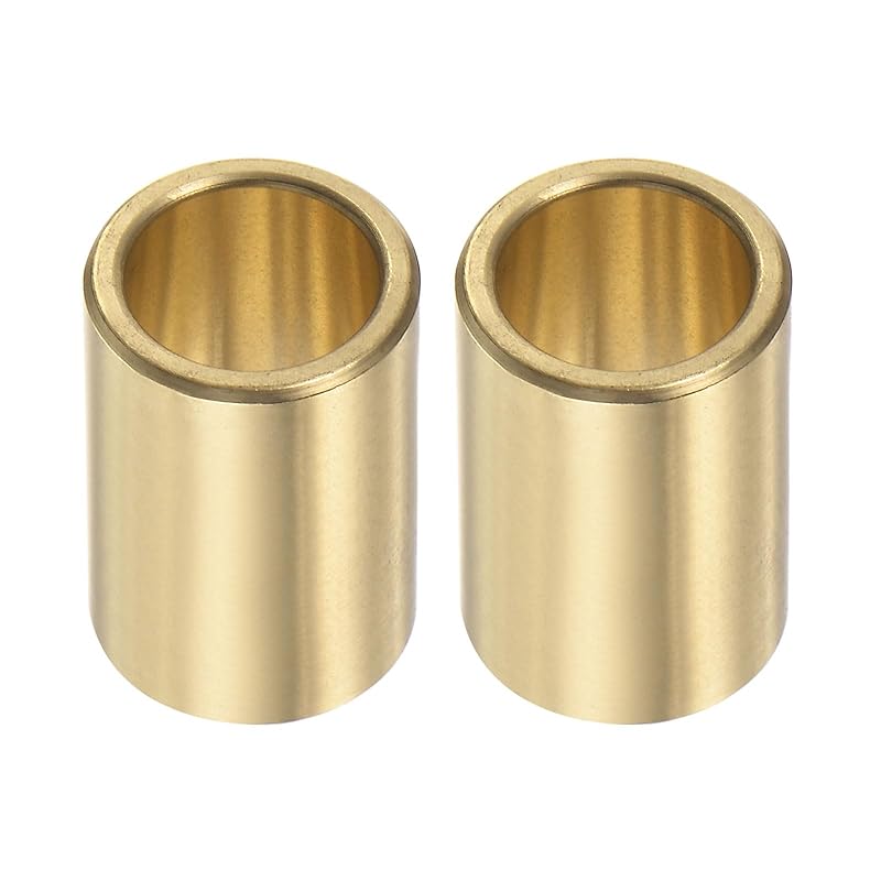 HARFINGTON 2pcs Sleeve Bearings 1/2" Bore 5/8" OD 1" Length Wrapped Oilless Bushings Brass Alloy for Transmission Conveyor Systems