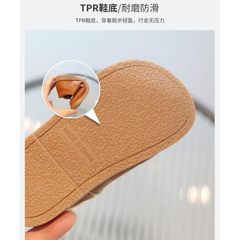 Girls Solid Color British Style Kids Princess Leather Shoes College Style Casual Single Shoes
