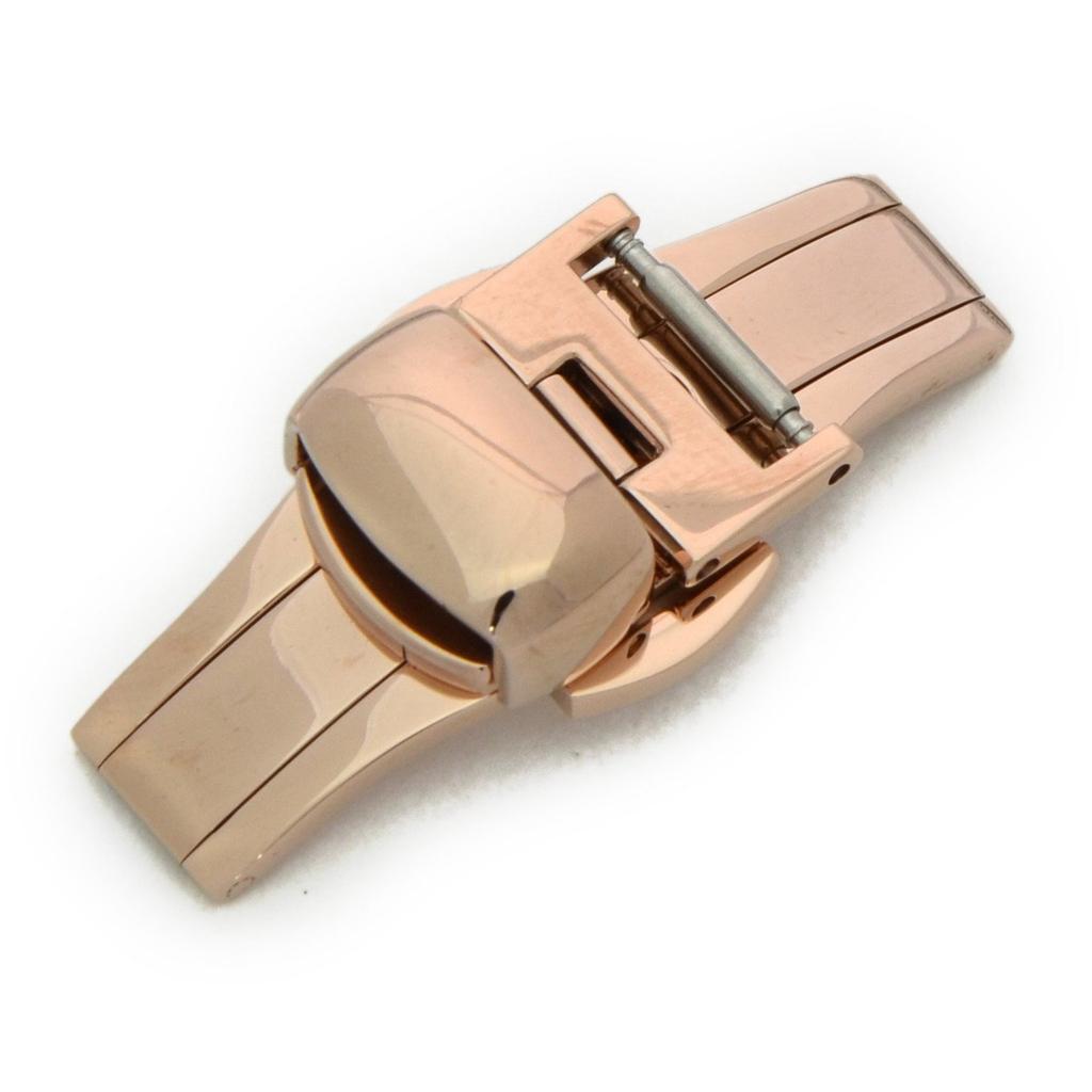 Cassis Uhrenarmband PBF Spiegelglanz 10mm Roségold mit Wechselwerkzeug CARGM010 [CASSIS] D-Schließe D-BUCKLE