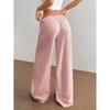 New Fashionable Women's Clothing, Elegant and Versatile, Elastic and Casual, Solid Color Pants, Wide Leg Pants