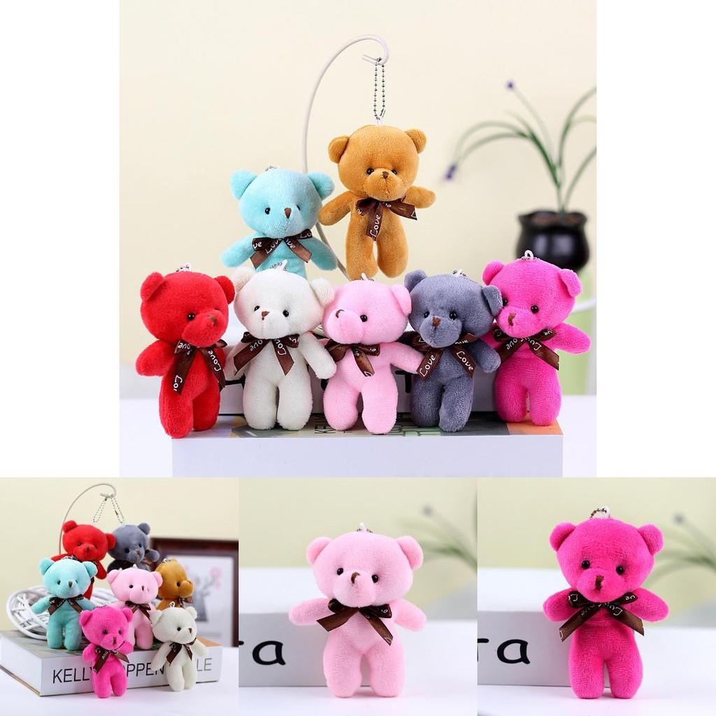 Adorable Teddy Bear Plush Toy Keychain Soft Stuffed Animal Doll Cute Gift