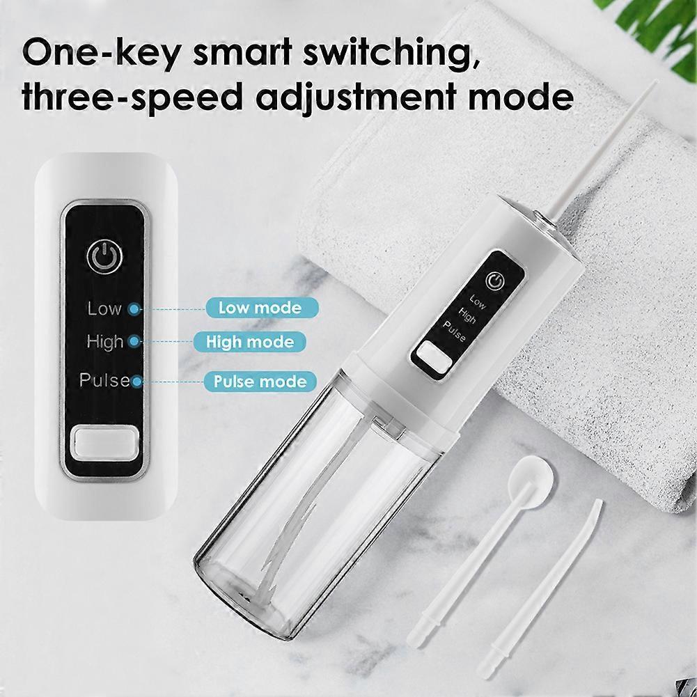 Portable 4-Head Electric Water Flosser, Adjustable 60-120 PSI Dental Irrigator for Tartar Removal Oral Hygiene