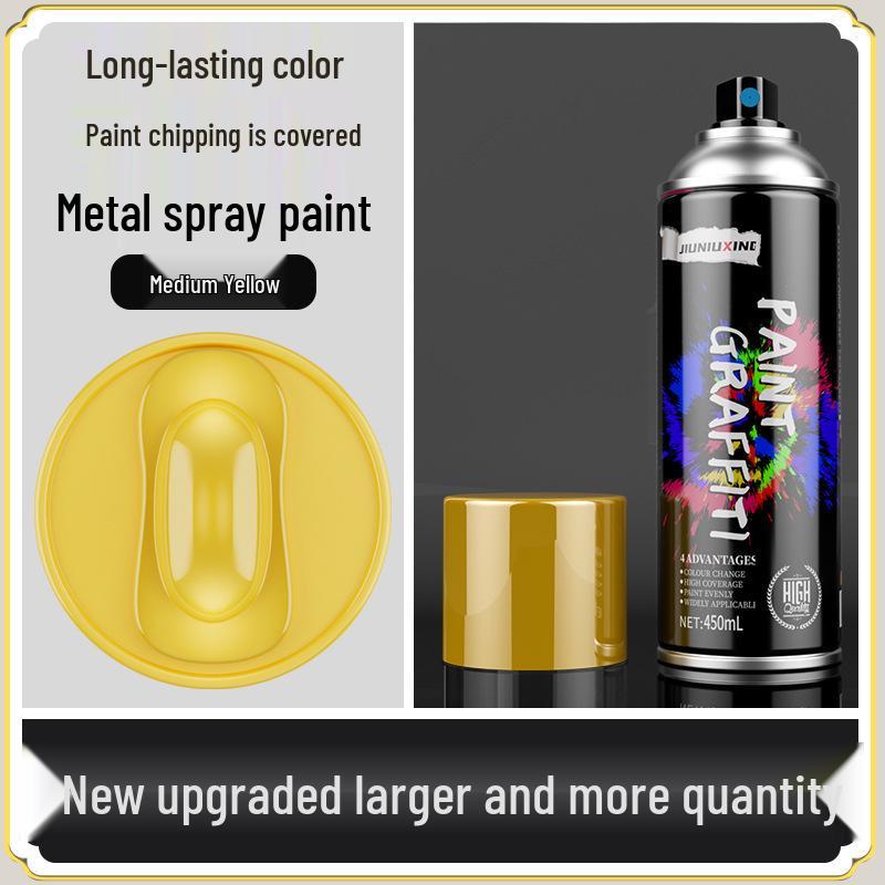 Rustproof Metallic Hand-Spray Paint: Anti-Corrosion, High-Temperature, Waterproof, White Refinishing for Rust Removal