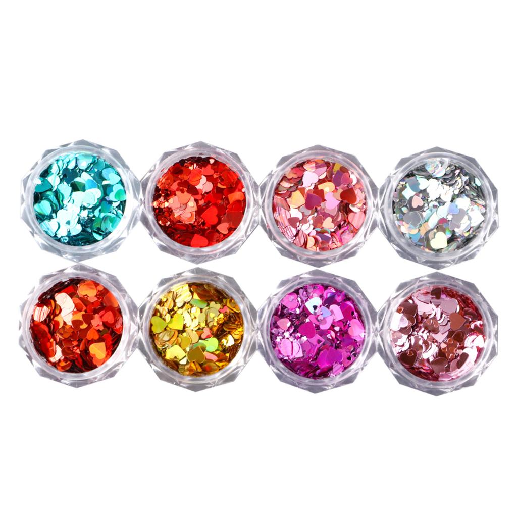 New Nail Art Flash Set Laser Heart Sequins Mixed Love Nail Art Sequins