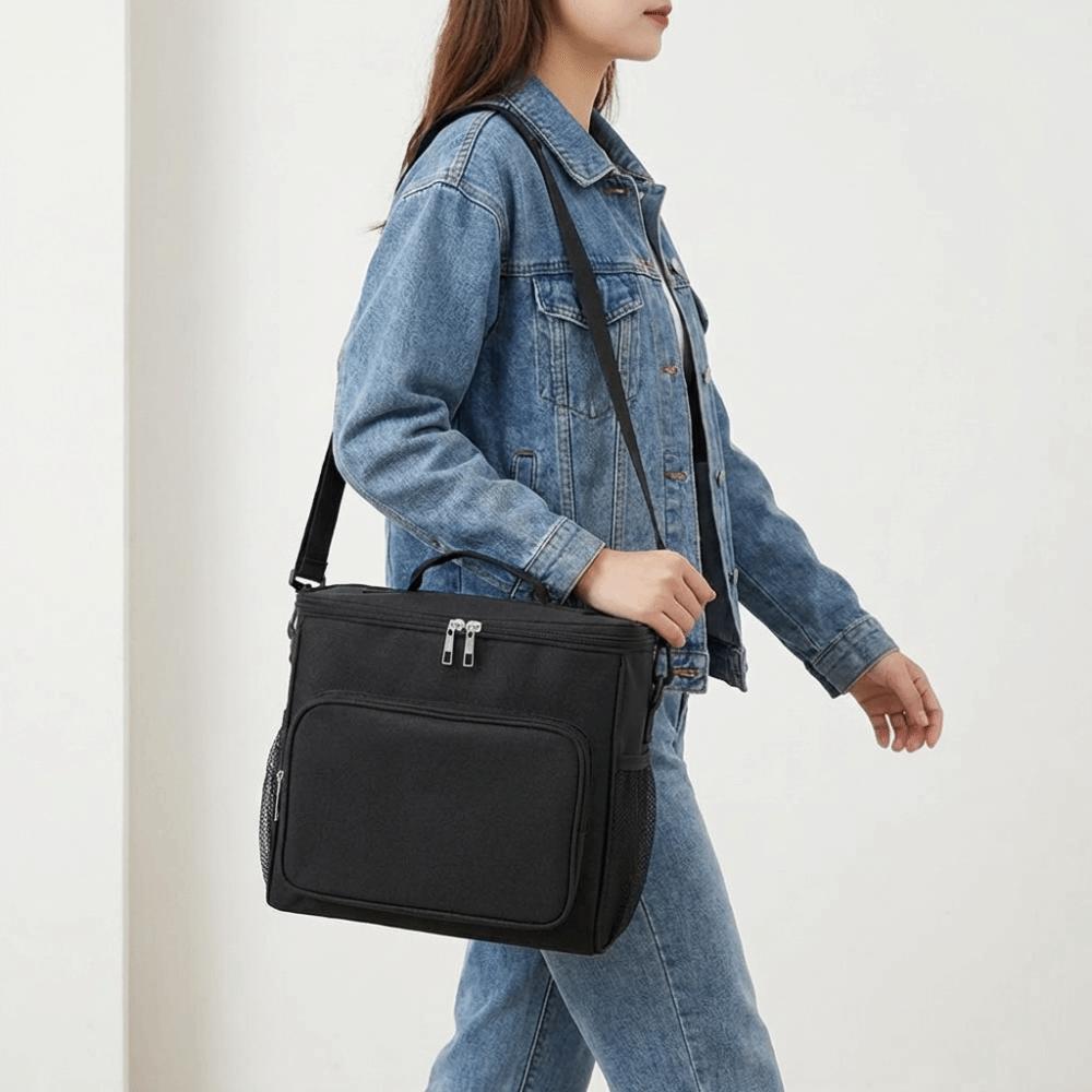 Large Capacity Tote Square Bag Ox Cloth Food Warm Thermal Bag Casual Insulated Lunch Bag Children