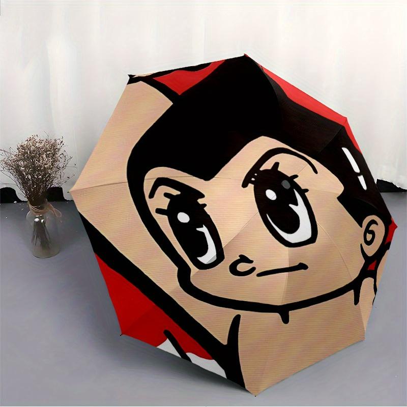 1pc Astro Boy Automatic Open/close Folding Portable Umbrella with 8-Rib Structure for Women/Men, All-Season Use  A0901014