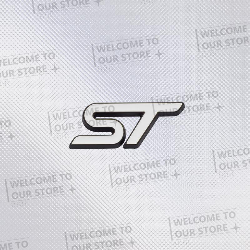 3D Metal ST Car Steering Wheel Badge Sticker Styling Interior Dekoration For Ford ST Line Mondeo Fiesta Focus F-150 Ranger Puma