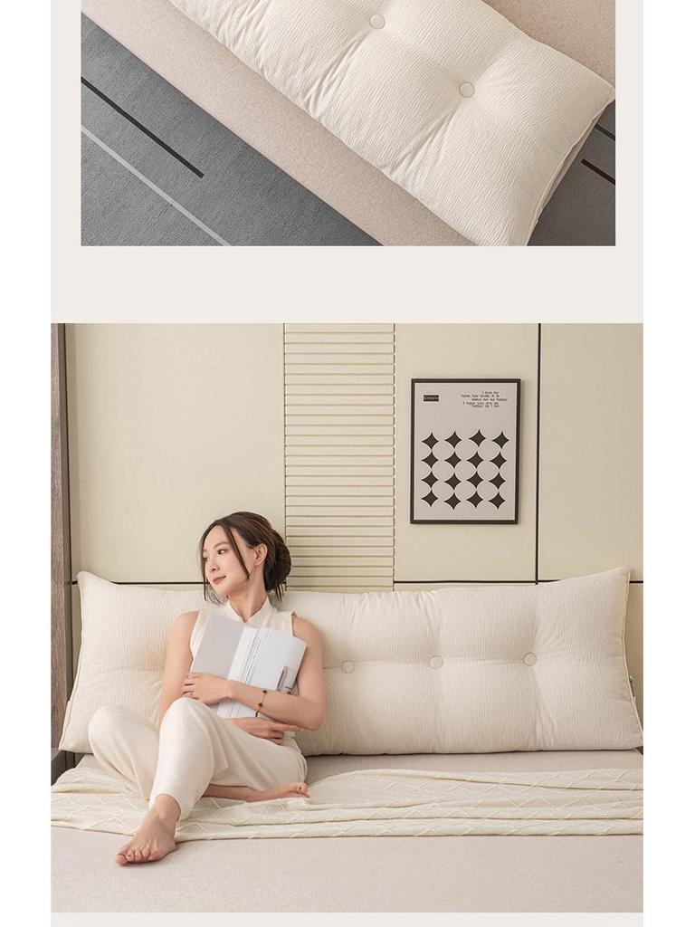 Grenzüberschreitendes dreieckiges Kopfteilkissen: Doppelte Rückenlehne, Weiche Polsterung, Lendenwirbelstütze für Sofa & Bett