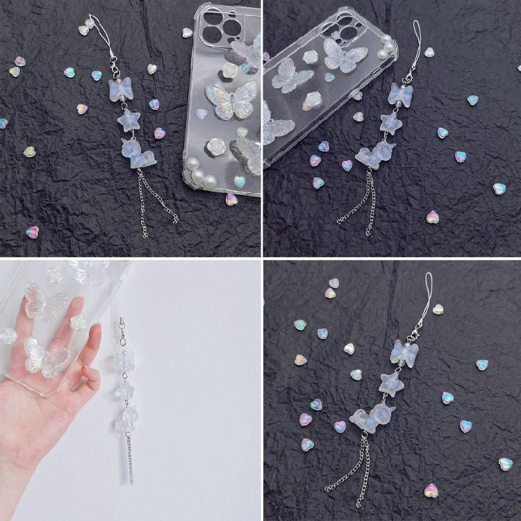 Y2K Phone Chain Cool Girl Sweet Pendant Strap with Star/Bowknot/Butterfly Charm