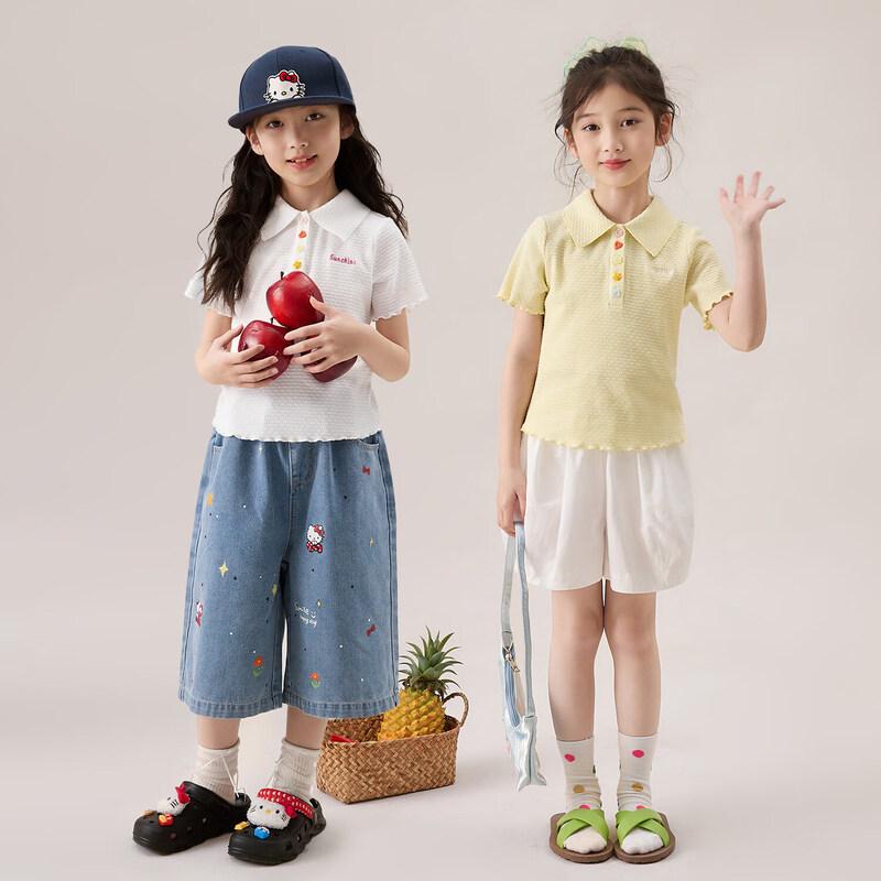 LUSON Girls' 2026 Summer Breathable Polo Shirt