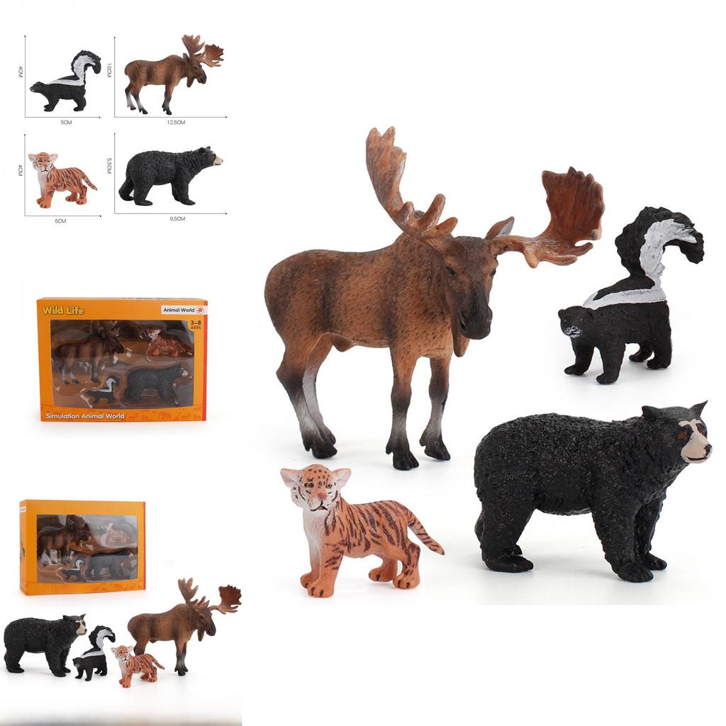 Childrens Animal Handcraft Figurines Pvc Wildlife Desktop Models For Classroom And Play