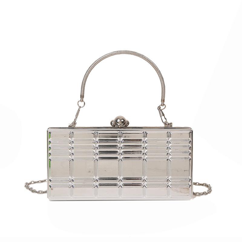 Luxury Gold Evening Women Clutch Bag Acrylic Box Wrist Bag Dinner Party Wedding Rectangle Clutch Chain Purse Designer Handbag