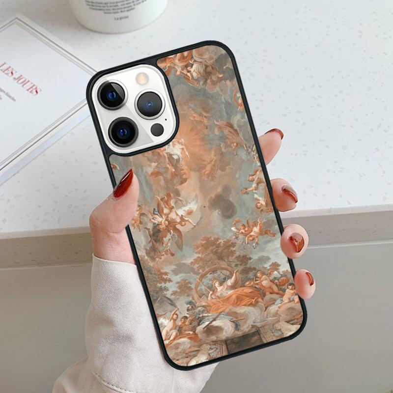 Vintage Baroque Painting Phone Case For iPhone 17 Air 11 12 13 14 15 16 Pro Max Cover For iPhone 17 Air Max Plus Coque Shell