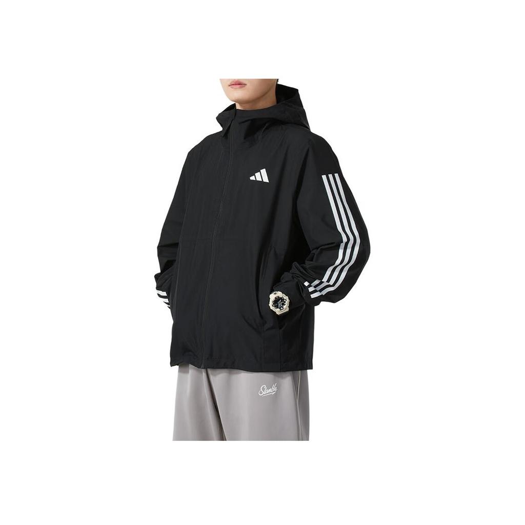 New Adidas ESSENTIALS 3 Stripes Jackets & Coats Men's Black JD1043