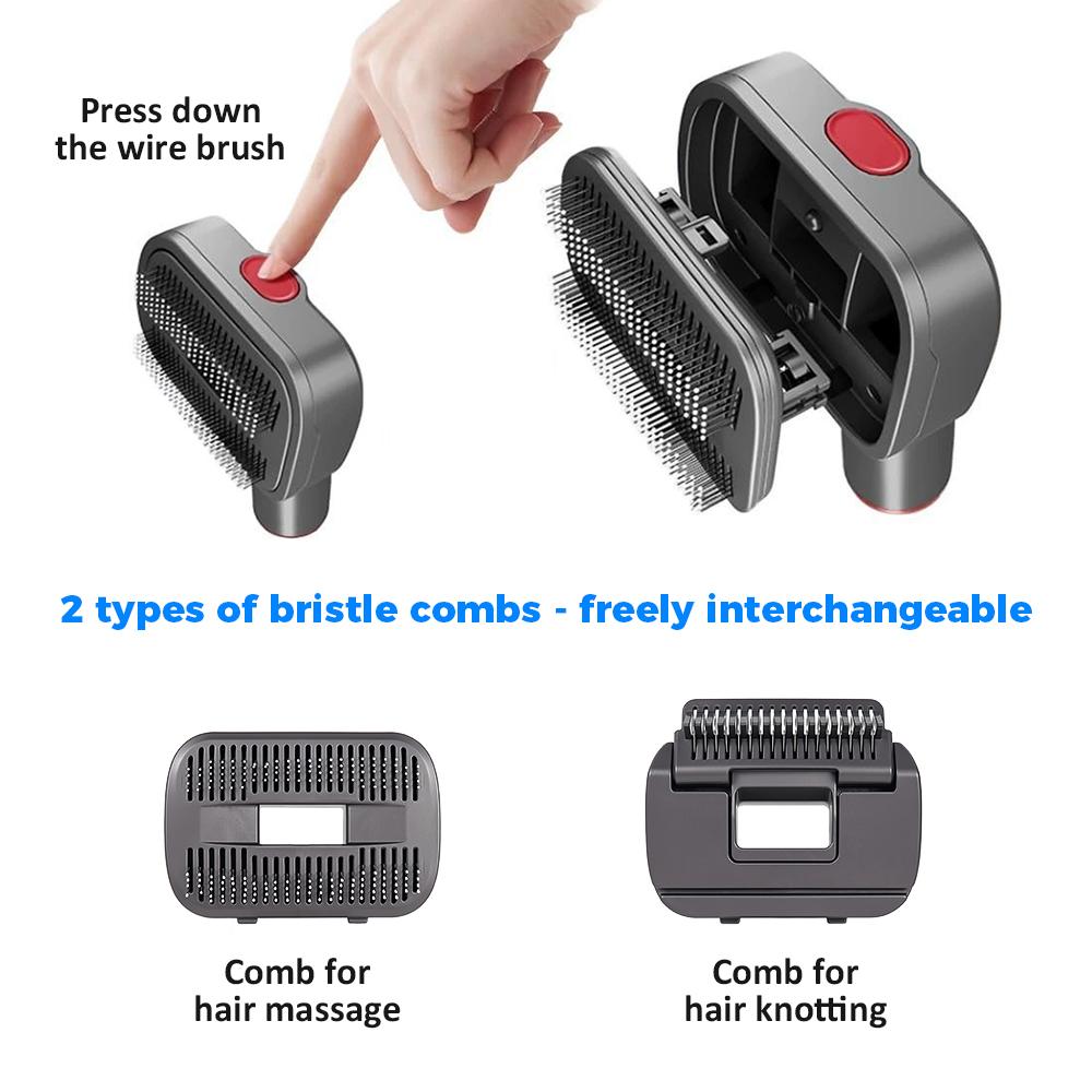 2-In-1 Pet Grooming Vacuum Brush Kit, Dog Cat Shedding Hair Removal Tool Compatible for Dyson V6 V7 V8 V10 V11 V15 Cordless Vacuum Cleaner