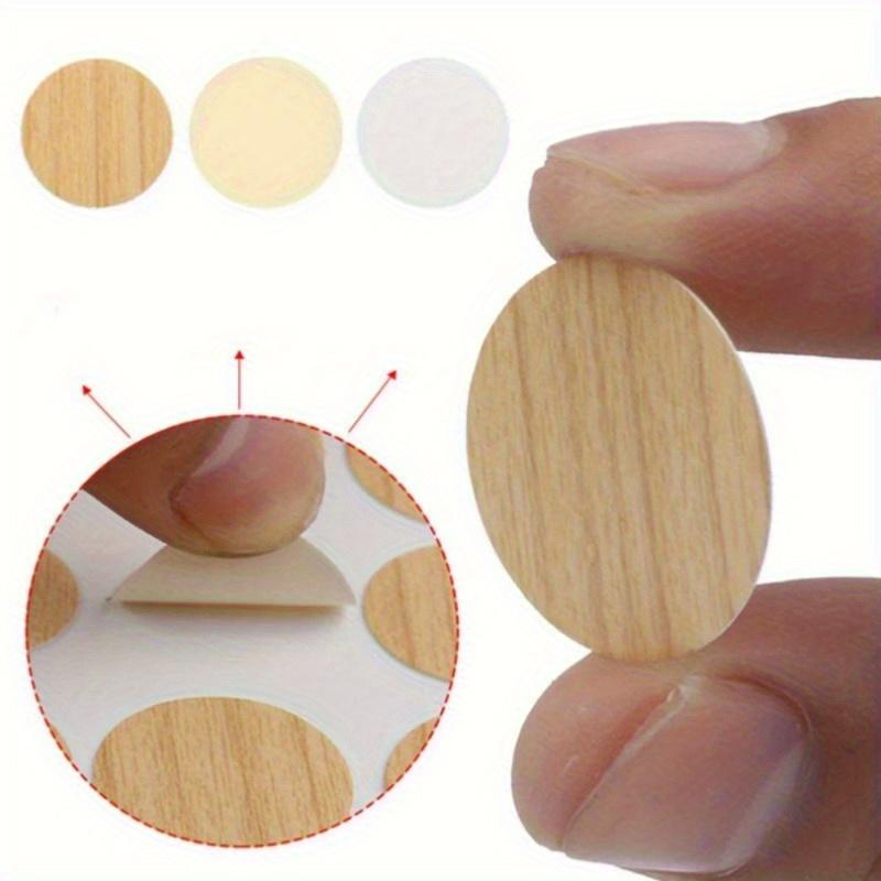 54 Pcs Furniture Screw Hole Cover Stickers - Self-Adhesive PVC Decorative Screw Cap Covers for Cabinet Shelf Repair