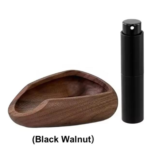 New Wooden Coffee Bean Tray with Black Sprayer Easy to Clean Dosing Cup Set Coffee Lover Gift Espresso Barista Brewing Supplies
