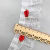 1Yard Red Pink Lace Flower Embellishment DlY HandmadeMaterial Cute Sweet Lace Ribbon