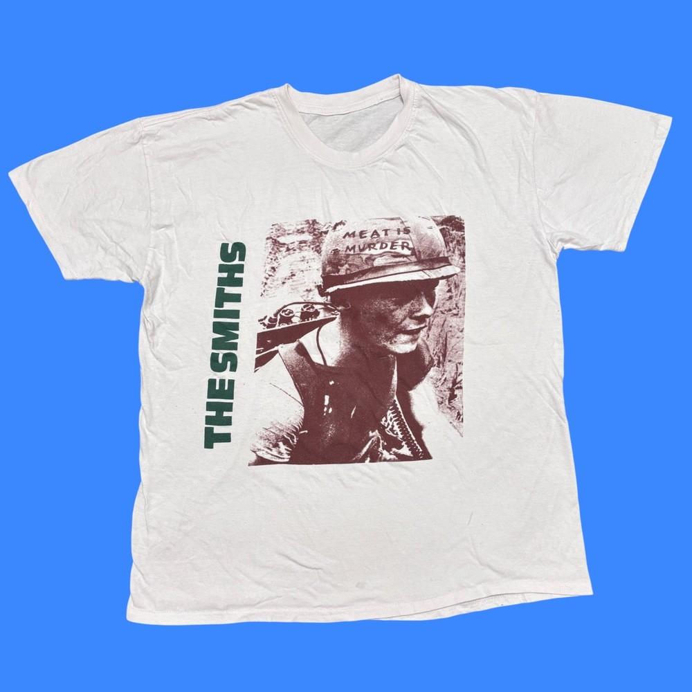 The Smiths Shirt White Medium Tour Concert Indie Rock Band Tee Morrissey 80s 90s Unisex T-Shirt XXL